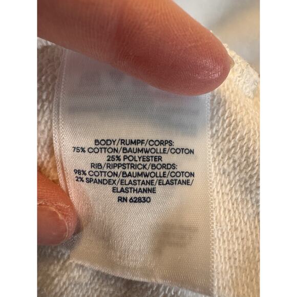 Lands' End Women’s 2X Serious Sweats Hooded Colorblock Sweatshirt Pullover White - Picture 9 of 9